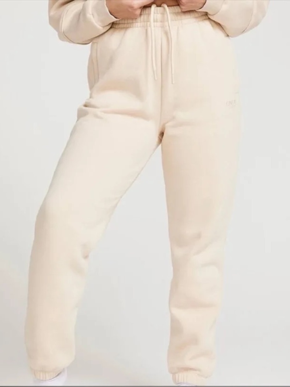 Oner Active Cream Sand Cotton Fleece Classic Lounge Jogger Sweatpants Size Large